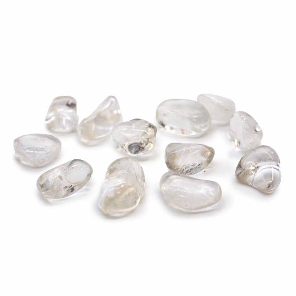 24x M Tumble Stones - Rock Crystal Grade A