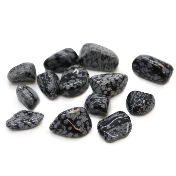 Obsidian Snowflake 24x M Tumble Stones